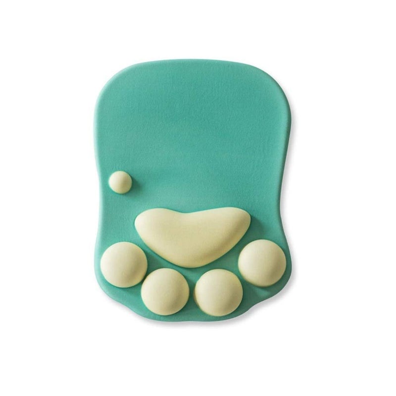 WESAPPINC Cat Paw Mouse Pad with Wrist Support Soft Silicone Wrist Rests Non Slip Ergonomic Mousepad for Office Computer Gaming Desk Decor (10.7x7.8x0.9'') (Green) - Image 4